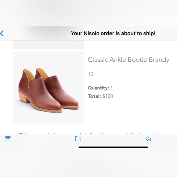 Brand New in Box Nisolo classic ankle booties size 10 in the color brandy - Picture 2 of 4